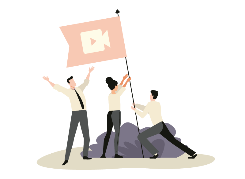 illustration - starting a video marketing campaign - transparent .png